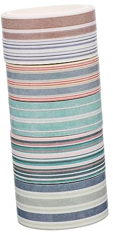 DIYEAH 6rollen Gestreifte Washi Tape Klebebänder Aus Hochwertigem Papier Dekoratives Masking Tape Für Diy Basteln Notizbuch Planer Und Scrapbooking Klebt Sauber Ohne Rückstände