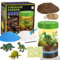 Dinosaurier Terrarium Set mit 3 Mini Dinos & Nachtlicht