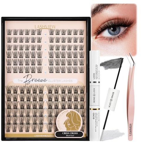 LASHVIEW Lash Extension Clusters Natural Look 70144 Lash bond and seal
