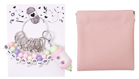 ETUCYNG Strickmarkierer Maschenmarkierer Metall Strick Markierungsclips Mit Zählfunktion Kit Mit Buchstaben Oder Nummern Abnehmbar Für Handgemachtes Armband Halskette Zipper Tab