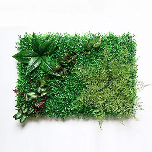 Gazon Synthetique Exterieur,Gazon Artificiel 40x60cm Artificial Green Plant Lawns Tapis pour Maison Jardin Mur Landscaping Vert Plastique Peluche Porte-porte Boutique De toile d'image(A5)