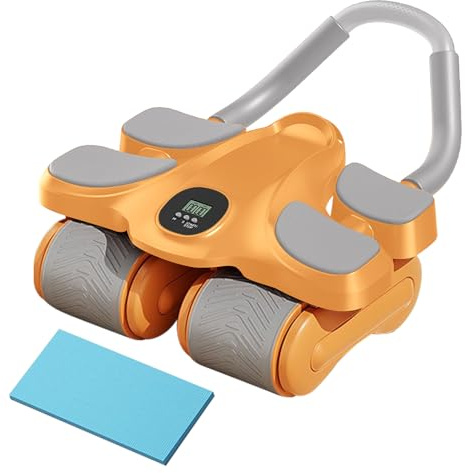 Ab Roller – Basiskrafttrainer, Fitnessgerät mit zwei Rädern | Tragbares Trainingsgerät für Bauchmuskeln, Rücken, Gymnastik zu Hause, Muskelaufbau, Muskelaufbau, St