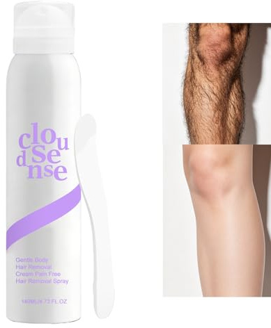 Cloud Sense Pain-Free Hair Removal Spray, Cloud Sense Hair Removal Mousse, Haarentfernungscreme für empfindliche Haut, sanfter Körperhaarentfernungsschaum (1Stück)