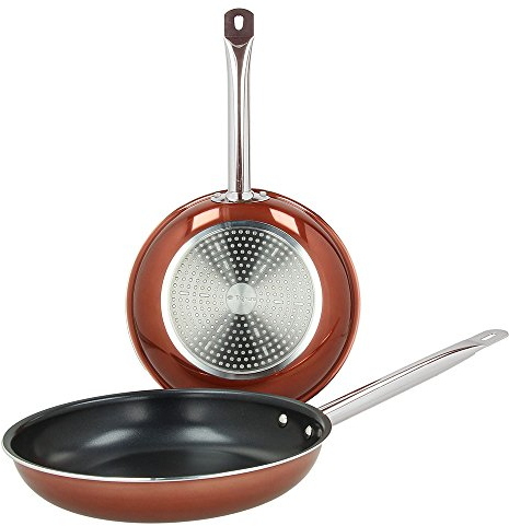 Tognana Deluxe Vintage Set 2 Padelle, Alluminio, Rosso