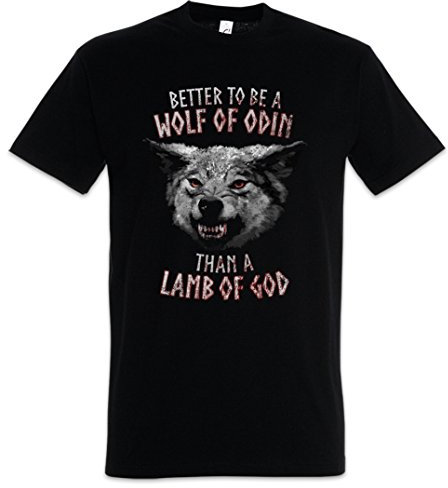Urban Backwoods Wolf of Odin Herren T-Shirt Schwarz Größe L