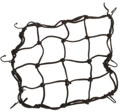 WINOMO Motorcycle Helmet Net Bag 11X11 Inch Bike Cargo Storage Carrier with 6 Hooks Mesh Luggage Organizer for Motorbike Accessories