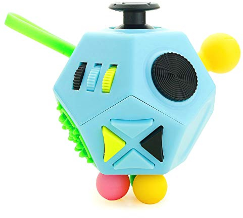 Maner Stresswürfel wie Fidget Cube 2.0, Verringerter Druck entlastet Stress und Angst Spielzeug Geschenke für Kinder und Erwachsene Himmel