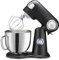Cuisinart Batteur sur pied, 12 vitesses, bol en acier inoxydable de 5,5 litres, fouet de chef, palette de mélange, crochet pétrisseur, protection anti-éclaboussures avec bec verseur, onyx, SM-50BK,