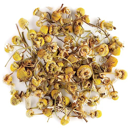 Manzanilla Orgánica Flores Hierbas Griegas - Calmante Y Relajante - Matricaria Silvestre Manzanilla Hoja Pura - También Llamada Manzana Molida Manzanilla Baja