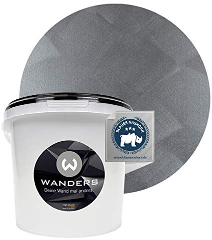 Wanders Tafelfarbe 3L, Edelmetallic-Grau - Wasserbasierter, Tafellack matt für Kreative Wandgestaltung & einfache DIY-Anwendungen. Beschreibbar & Abwischbar. In vielen modernen Farben