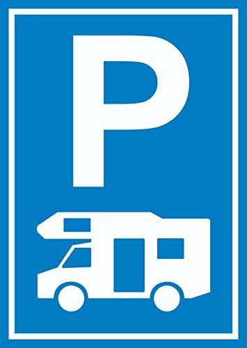 HB-Druck Wohnmobil Parkplatz Schild A6 Rückseite selbstklebend
