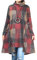 FTCayanz Femme Robe Tunique à Carreaux Manches Longues Robe Midi Plaid Ample Casual Long Tops Gris L