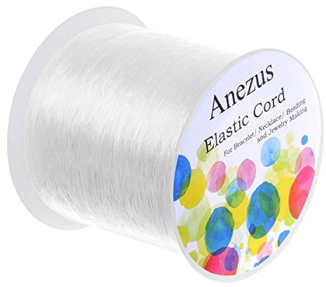 Anezus 1mm Elastic Bracelet String, Stretch Cord for Bracelets, Jewelry Making, Beads