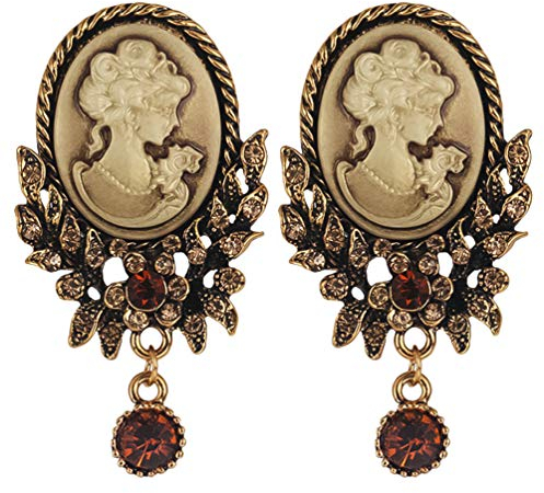 KESYOO 2 Stück Vintage Brosche Viktorianischen Cameo Pins Strass Brosche Pins Retro Brosche Pins für Frauen Mädchen Damen