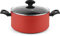 Fagor Maxima Cacerola Inducción 20 cm, Tapa de Cristal, Aluminio Forjado, Espesor 4 mm, Antiadherente Ecológico XYLAN PLUS sin PFOA, Apta Todas Las Cocinas, Vitrocerámica, Gas, Lavavajillas, Rojo