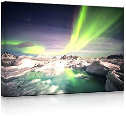 lightbox multicolor | LED Bilder | Gewaltiges Polarlicht | 100x70 cm | Fully Lighted