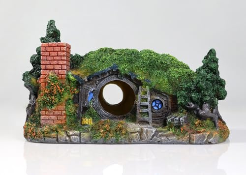 PTFJZ Hobbit Aquarium-Dekoration, Reptilienhaus, verstecktes Loch, Landschaftsbau für Aquarium und Reptilien, Dekoration, Mini-Gartendekoration, Zwei Größen (S)