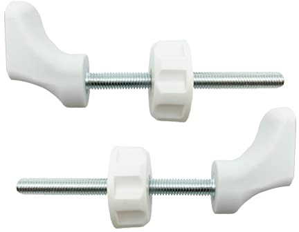 Baby Gate Guru Quarter Round Spindel Rod Adapter 2 Stück für druckmontierte Baby- und Haustierschutzgitter (8 mm, weiß)