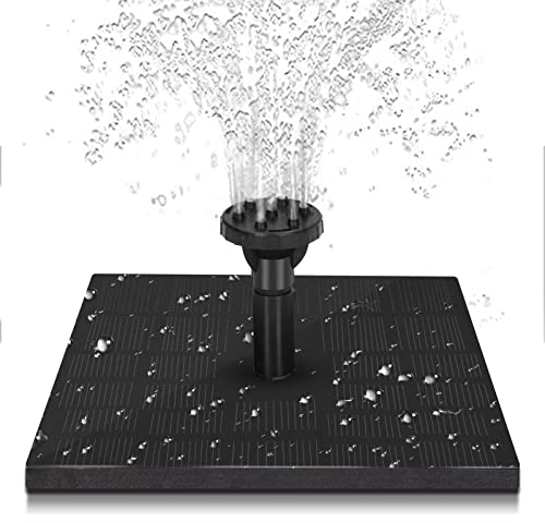 Solar Springbrunnen für Außen,Solarbrunnen,plplaaoo Solarbrunnen, Solar-Vogelbad-Brunnenpumpe, Solar-Wasserpumpe, schwimmender Wasserlandschaftsbrunnen für den Außenbereich, 7 V, 1.4 W