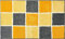 REDBEST Badematte, Badteppich, Badvorleger karo Los Angeles - rutschhemmend, Flauschiger Flor, pflegeleicht, für Fußbodenheizung geeignet - gelb Größe 60x100 cm