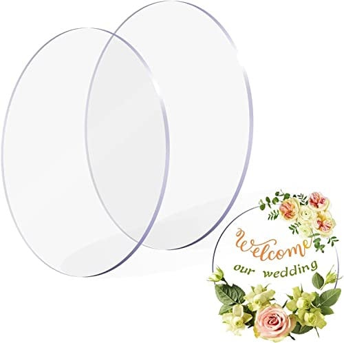 LWAIX Cake Board 26cm Rund Kuchenplatte 2STK Cake Boards Acryl Nicht Klebend Wiederverwendbar Cakeboard für Transport Kuchen und Torten (26CM)