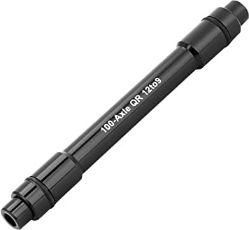 SPYMINNPOO Fahrradspieß-Adapter, 12 Mm auf 9 Mm Schnellspanner, Fahrrad-Steckachsen-Nabenadapter-Umwandlung für Fahrrad-Vorderrad (Schwarz)