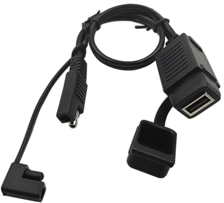 CGEAMDY Ladegerät Kit SAE zu USB Adapter Kabel, Motorrad Telefon Ladegerät 5V 2.1A, Kompatibel mit Smartphone Tablet, Handy GPS Ladekabel Adapterplatte, Charge On Motor
