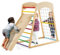 GOPLUS 6 in 1 Kinder Klettergerüst, Kletterspielset mit Kletterleiter & Rutsche & Kletternetz & Kletterstangen, Vielseitiger Spielturm, Indoor & Outdoor Kletterturm für Kinder ab 1 Jahr (Bunt)
