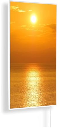 Könighaus Bild Infrarotheizung – Strahlende Wohlfühlmomente – TÜV SÜD - 5 Jahre Garantie - 300 Watt - Infrarot Wandheizung (Motiv: Sonnenaufgang)