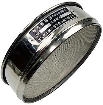 dijiusidy Apertures Standard Sifters Analysis Sieve Mesh Stainless Steel Soil Sift Compost Tray Gardening Tool Screen Flour Powder, Silver, 10 mesh [2mm]