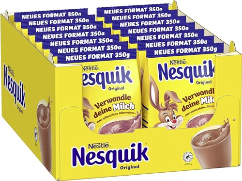 Nestlé NESQUIK, kakaohaltiges Getränkepulver zum Einrühren in Milch, 14er Pack (14 x 350g)
