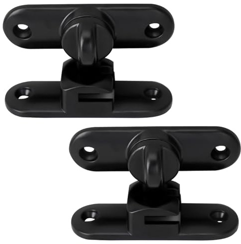 Ubxvamm Iron Slide Bolts Lock Metal Door Latches Heavy Duty Black Slide Bolts Simple Installs for Garden Kitchen Window Security