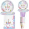 POPOYU 84Pcs Licorne Party Vaisselle, Violette Kit Vaisselles Anniversaire Assiette, CouViolettes de Fête, Inclure : Serviettes, Assiettes, Gobelets, Pailles en Papier, Decorations pour 16 Invités