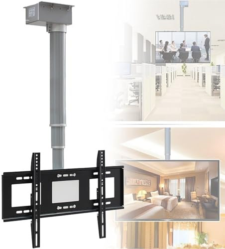 Teleskopischer Elektrischer TV-Lift Mit Automatischem Lift, Boden- Und Deckeninstallationsmethoden, Versteckter Herunterklappbarer TV-Lift, Für 26-70-Zoll-Flachbildfernseher,70cm