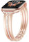V.R.HOPE Damen schlank Metall Ersatzarmband Kompatibel mit Apple Watch Armband 38mm 40mm 41mm 42mm, Glitzernde Kristallpartikel Dekoration, für iWatch Series 10 9 8 7 SE 6 5 4 3 2 1 - Rose gold