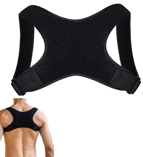 DingYaMaoYi Corrector Postura Espalda Ajustable, Corrector de Espalda Transpirable, Corrector de Postura para Hombre y Mujer