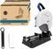 BLACKTK Sierra de corte de acero resistente de 2200 W con hoja de 355 mm, profundidad de corte máxima de 155 mm, ángulo ajustable de 0 a 45°, sierra eléctrica circular de corte de metal seco