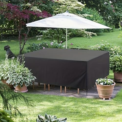 OOOXZO 250x200x100cm/LxBxH Wetterschutzhaube Tisch - Lounge Abdeckung für Winterfest Gartentische Schutzhülle für Balkonmöbel XXL 600D Oxford Sonnenschutz für Sessel etc, | Abdeckhaube Sofa, Pouf