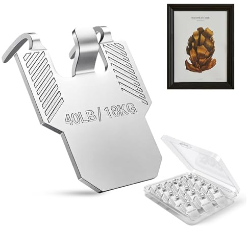 15 Pieces 40LB Drywall Picture Hanging Claw, Heavy Duty Picture Hangers Claw Hooks for Drywall, Stainless Steel Claw Hangers for Drywall No Damage Wall Mounts