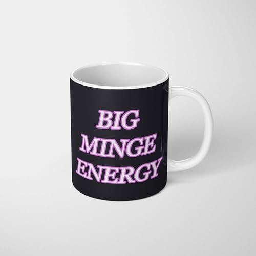GIFTIMIZED Big Minge Energy Mug Funny TikTok Viral Meme Quote Joke Coffee Cup Novelty Gift for Him Her Friend Colleague Birthday Christmas Work