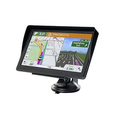 Navegador GPS para coche, camión, RV, sistema de navegación GPS con pantalla táctil de 7 pulgadas, mapa 2026 con guía de voz, alerta de velocidad, advertencia de luz roja, enrutamiento personalizado