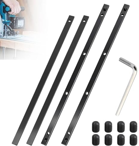 4 Stück Führungsschienenadapter für Makita, Schienenverbinder Set Führungsschienenverbinder Kompatibel mit Makita und Festool P-45777 Inklusive Sechskantschlüssel und Schrauben