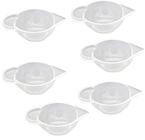 P Prettyia 6 Pieces Silicone Measuring Cups for Resin, Nonstick Silicone Mixing Cups, Epoxy Resin Cups, for Epoxy Resin, Casting, Art, Kitchen