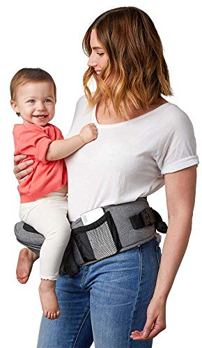 Tushbaby Ergonomische Multi-Position Babytrage Hüftsitz mit Sicherheitszertifikat, Einstellbar, Maschinenwaschbar, 0 – 3 Jahre, Sicher & Bequem