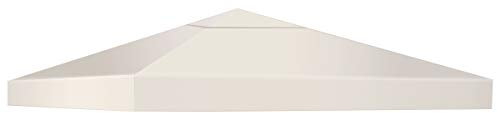 DREAMADE Toile de Rechange pour Jardin 3 X 3 M, Bâche pour Tonnelle en Polyester Haute Densité avec Trou de Ventilation, Tissu Imperméable et Anti-UV (Beige)
