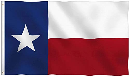 Texas-Staatsflagge mit Messingösen, einsame Stern-Flaggen, dicker Stoff, doppelt genäht, für den Innen- und Außenbereich, TX-Flagge, 90 x 150 cm