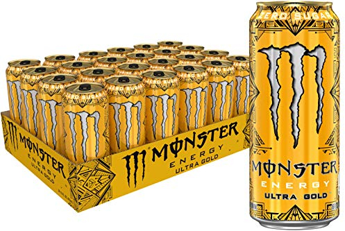 Monster Energy Ultra Gold, bevanda energetica senza zucchero, 453,6 g (confezione da 24)