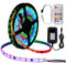 XUNATA WS2811 DC12V Einzeln Adressierbaren LED-Streifen 5050 RGB Traumfarbe Lichtband mit 21Key RF LED RGB Controller (5M 300leds IP65 Wasserdicht)
