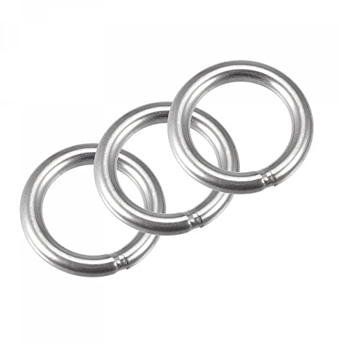 sourcing map 3 Stück O Ring 304 Edelstahl 50 mm 1.97 Außendurchmesser | Geschweißter, 8mm Dicke