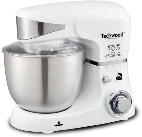 Techwood TRO-1051 Robot Pétrin 5 L 1000 W, Blanc